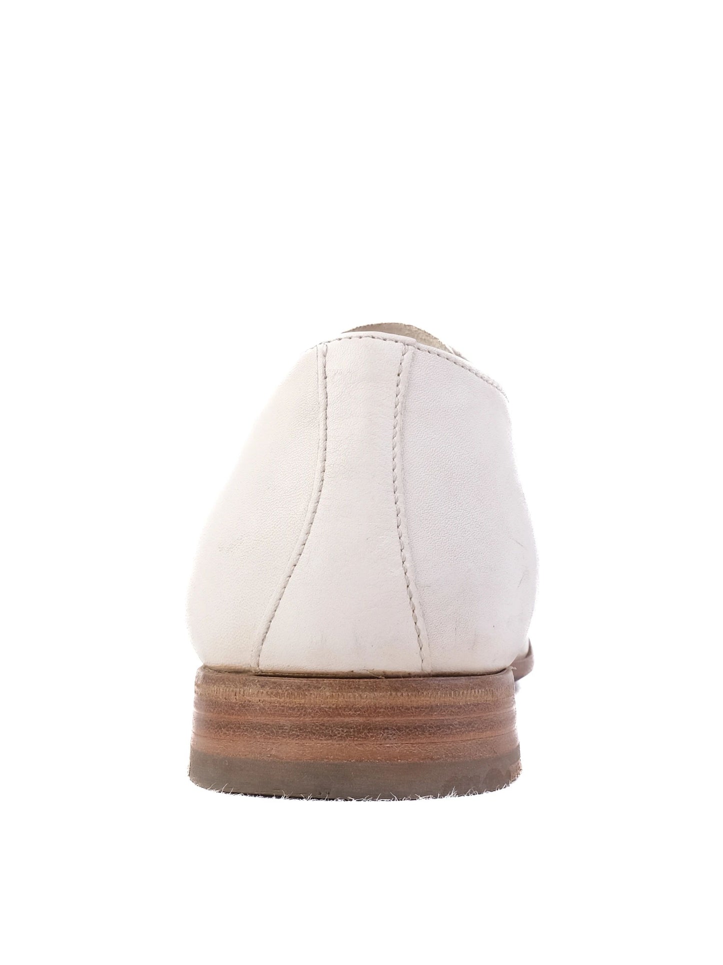 average condition saint laurent white fabric dress shoes size 43