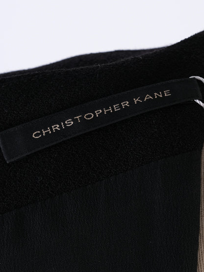 Excellent Christopher Kane Black Wool Dress Size M with Unique Design