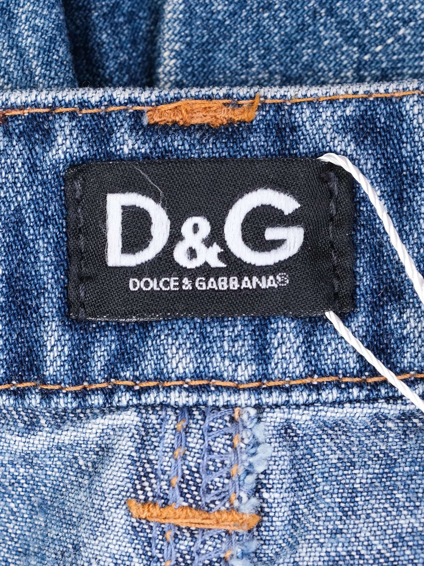 excellent dolce gabbana blue denim mini skirt size m