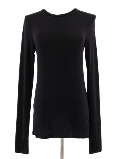Excellent Cos Black Long Sleeve Shirt Size XS Elastane Women