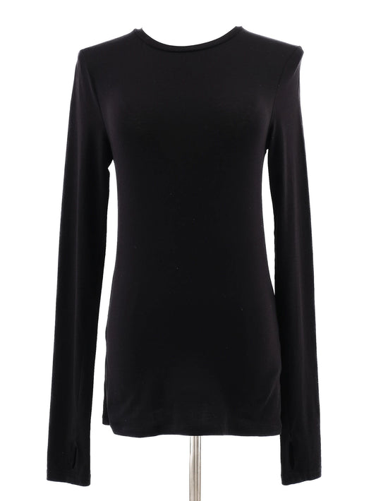 Excellent Cos Black Long Sleeve Shirt Size XS Elastane Women