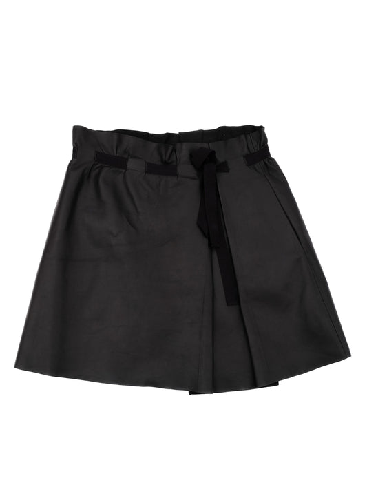 Excellent Red Valentino Black Skirt Size S with Pleats and Belt