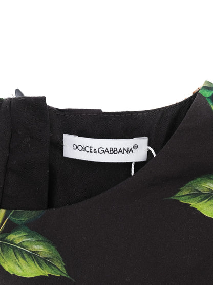 Perfect Dolce Gabbana Black Dress for Kids Size 10 with Floral Pattern