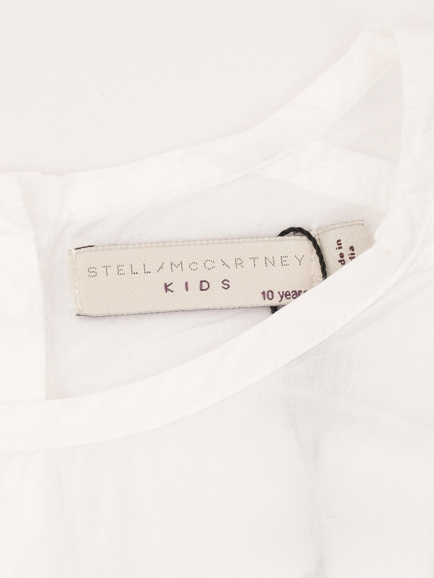 excellent stella mccartney kids white cotton blouse size 10