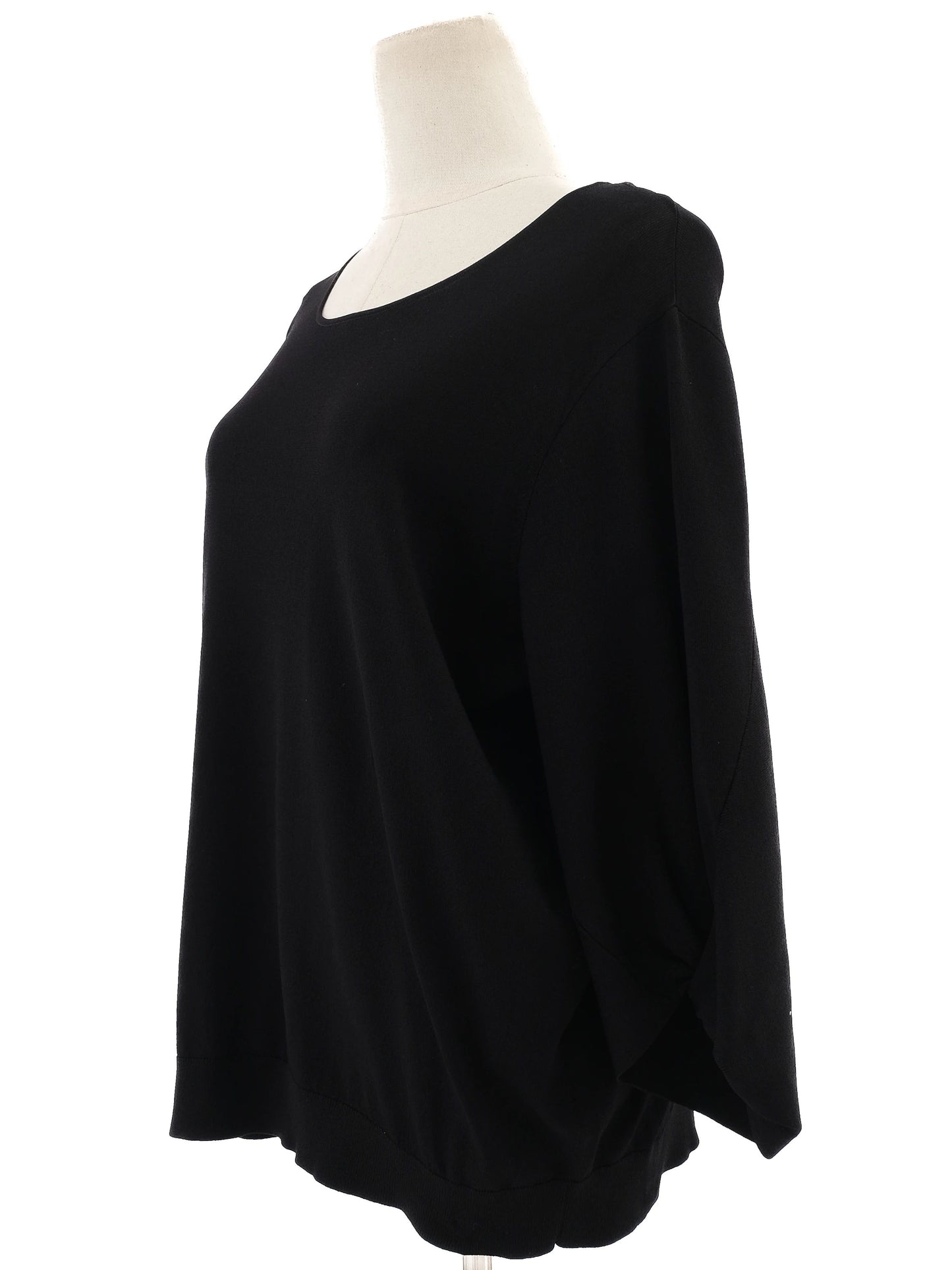 excellent cos black long sleeve blouse size l viscose