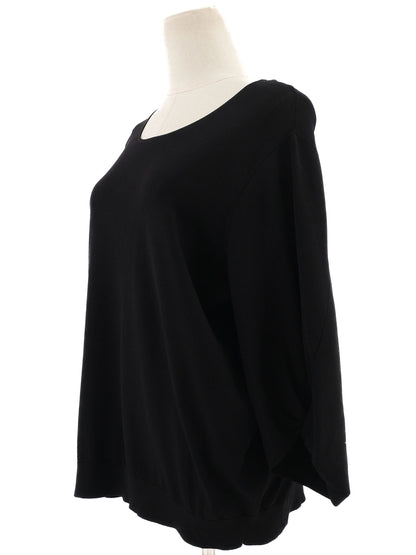 Excellent Cos Black Long Sleeve Blouse Size L Viscose