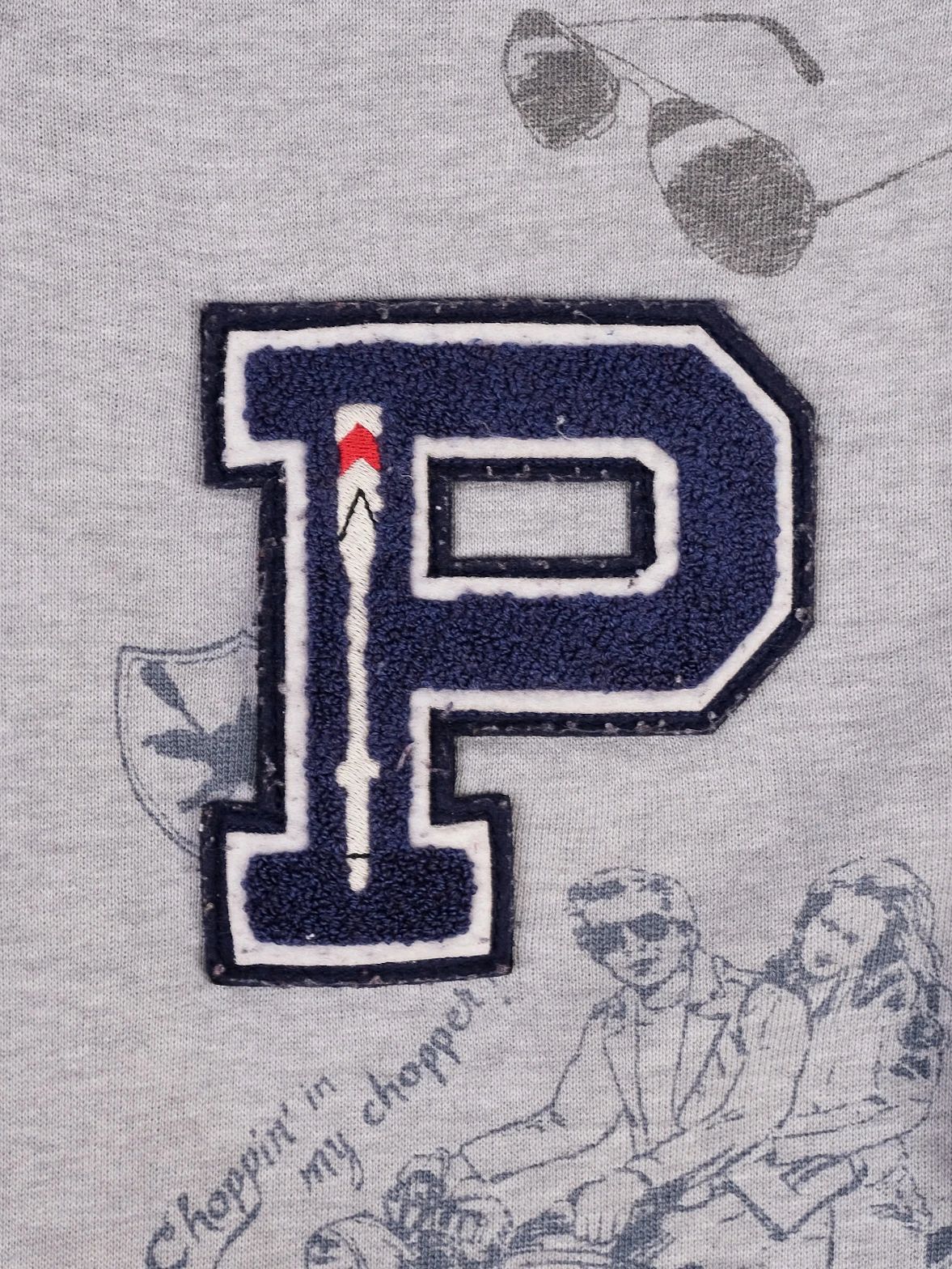 excellent polo ralph lauren gray hoodie kids size 15 with graphics