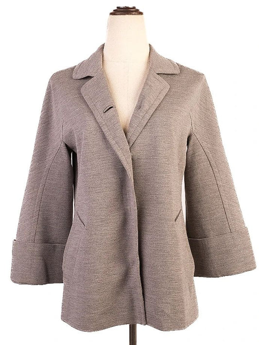 Excellent Moschino Gray Wool Jacket Size M with Wide Cuffs