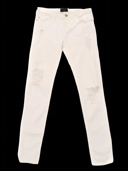excellent emporio armani distressed white jeans for kids size s