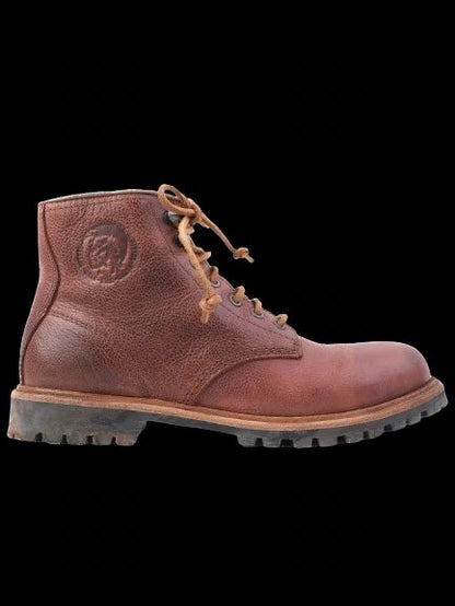 Average Diesel Orange Leather Boots Size 42 for Men