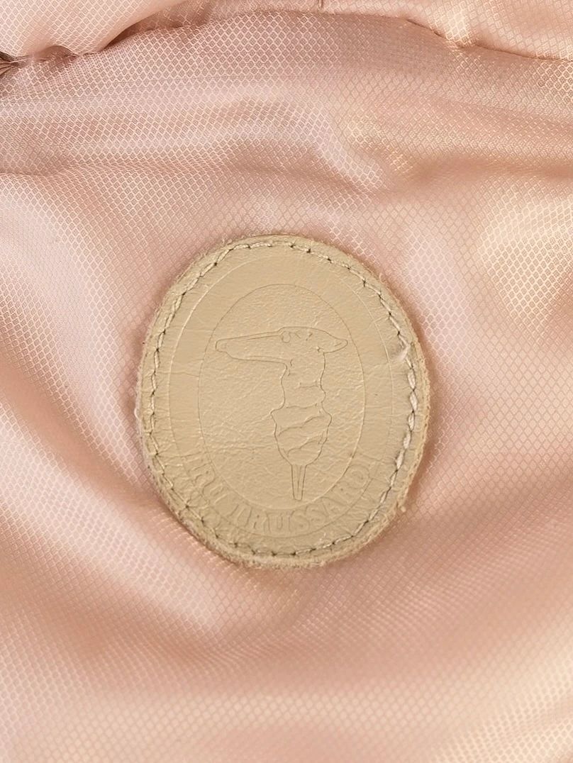 trussardi women's white nylon puffer coat xs excellent condition