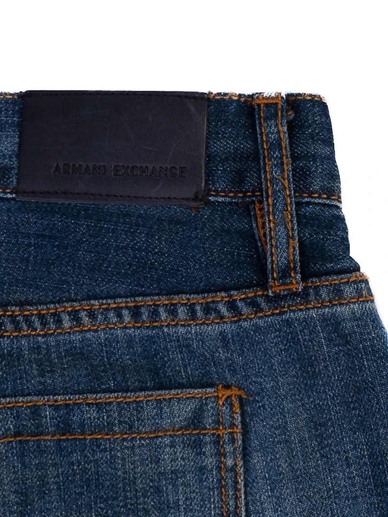 excellent armani exchange blue jeans women's cotton size n/a