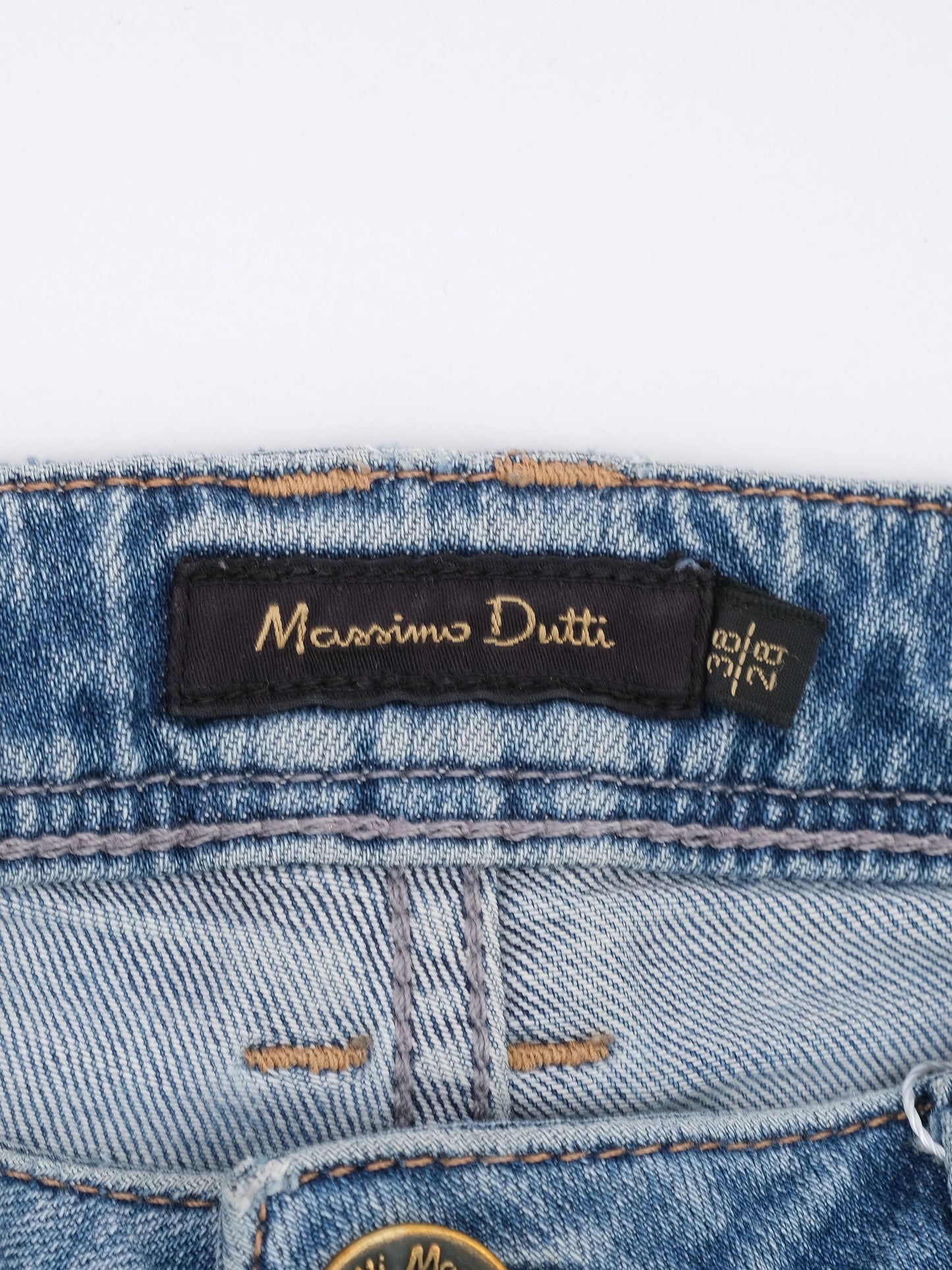 massimo dutti women's blue cotton jeans size m excellent
