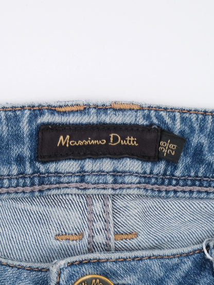 Massimo Dutti Women's Blue Cotton Jeans Size M Excellent