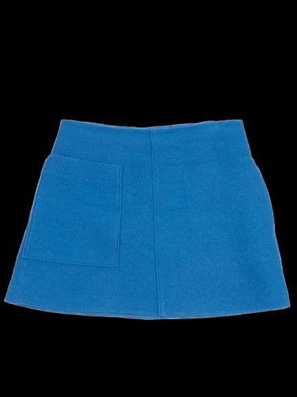 excellent cos blue wool skirt with front pocket size info