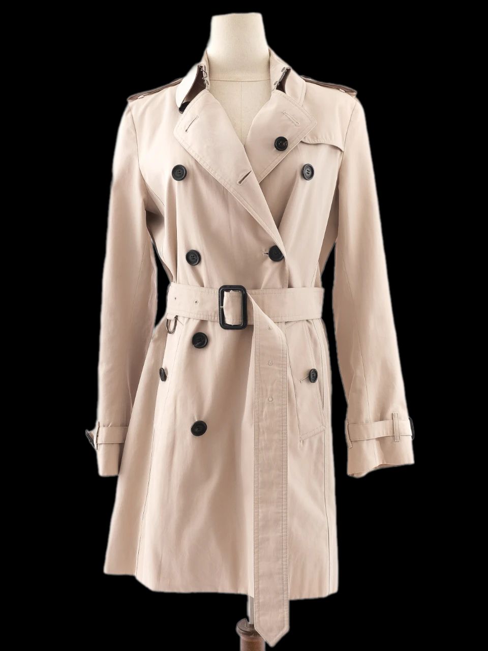 excellent burberry orange cotton trench coat size s
