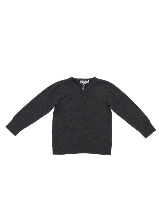 Perfect Dior Gray Wool V-Neck Sweater for Kids Size 5