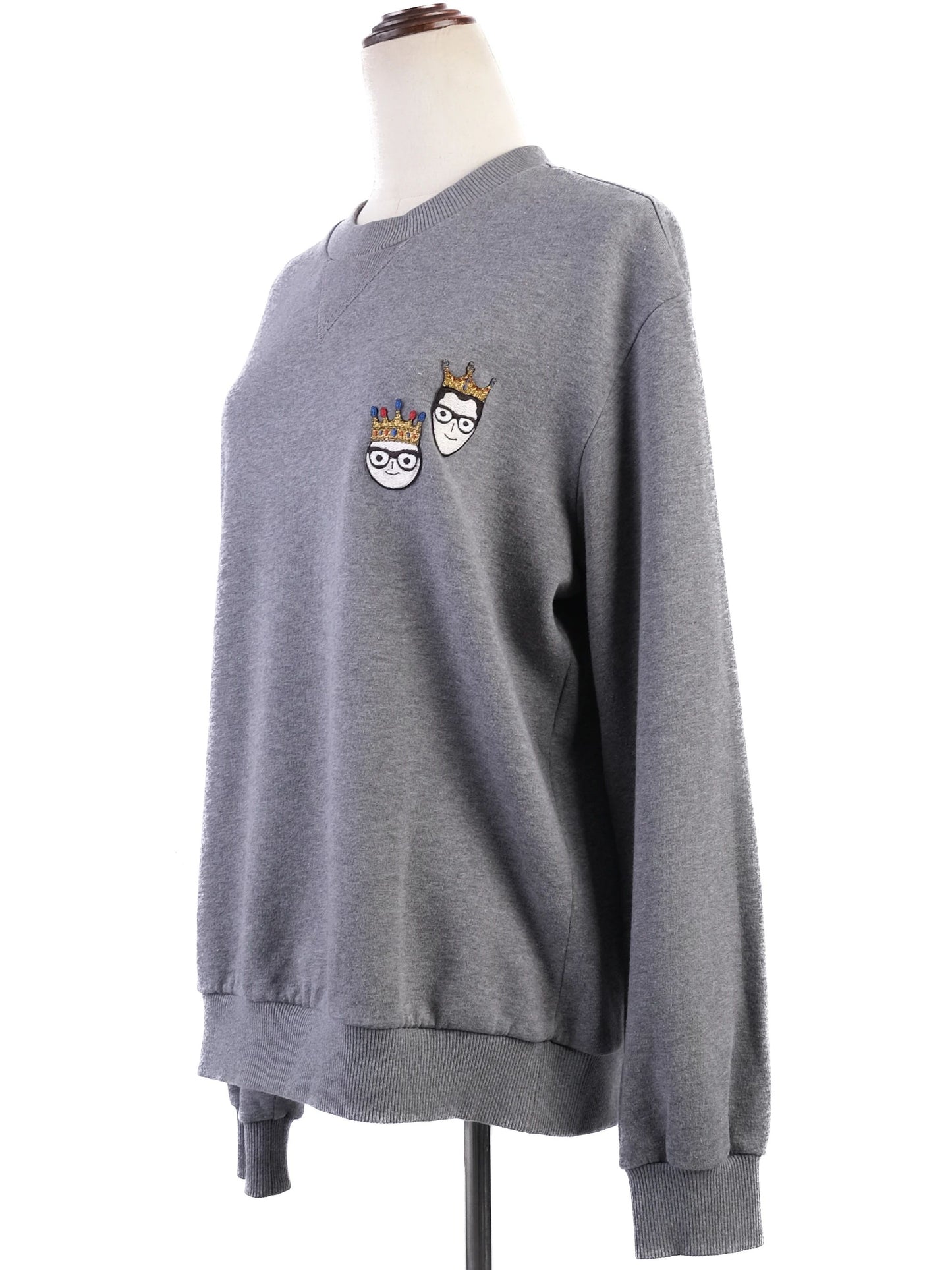 excellent dolce gabbana gray cotton sweatshirt size s with #dgfamily