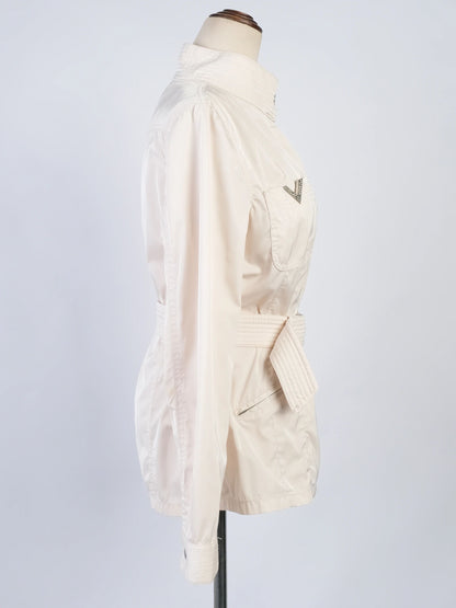 Excellent Red Valentino Cream Jacket Women's Size - Stylish Belted Design