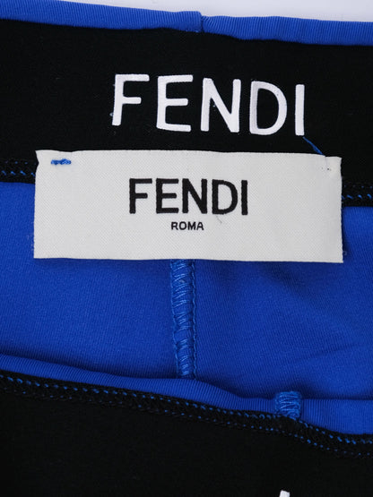 Excellent Fendi Blue Athletic Top Size S with FENDI ROMA Design