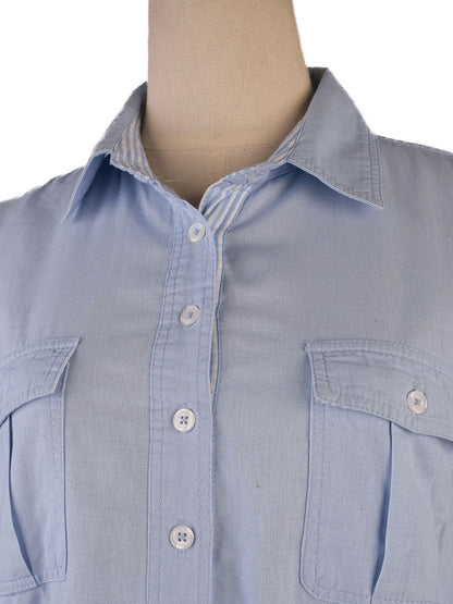 Average Burberry London Light Blue Shirt Dress Size S