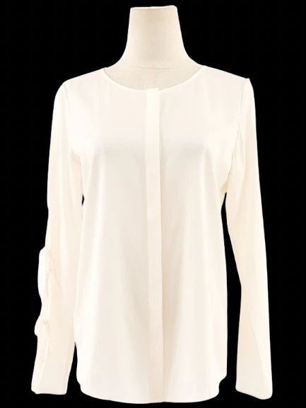 excellent hugo boss yellow silk blouse long sleeve xs