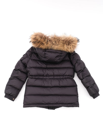 Excellent Moncler Black Nylon Winter Jacket Size 8 for Kids