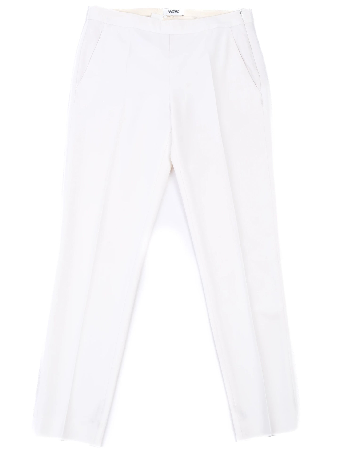 good moschino white trousers size m triacetate women
