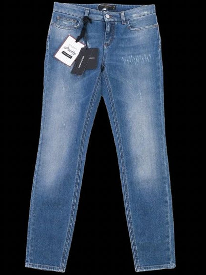 NEW Dolce Gabbana Blue Cotton Jeans Women's Size M