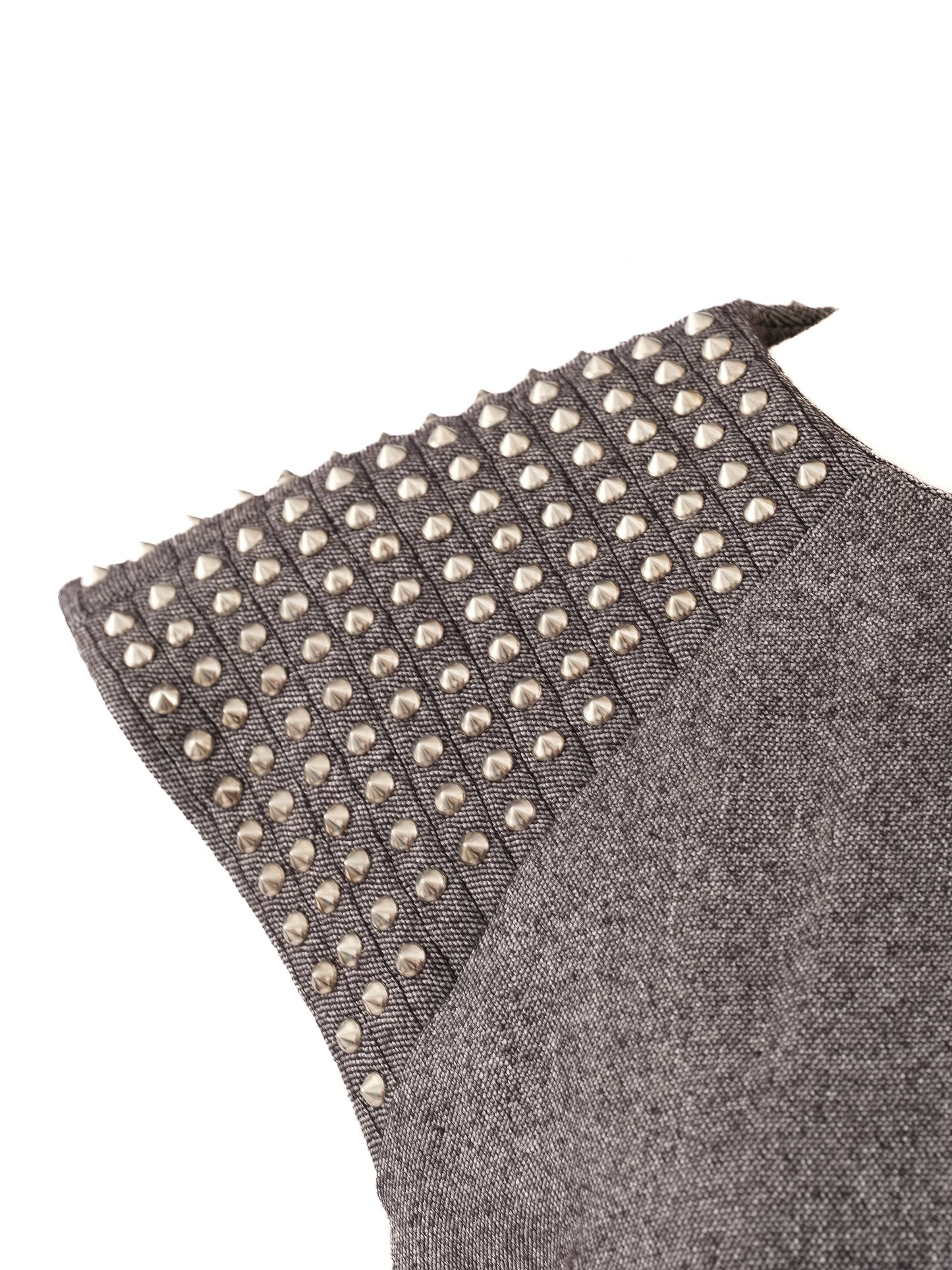 excellent thomas wylde gray sleeveless dress with embellished shoulders size l