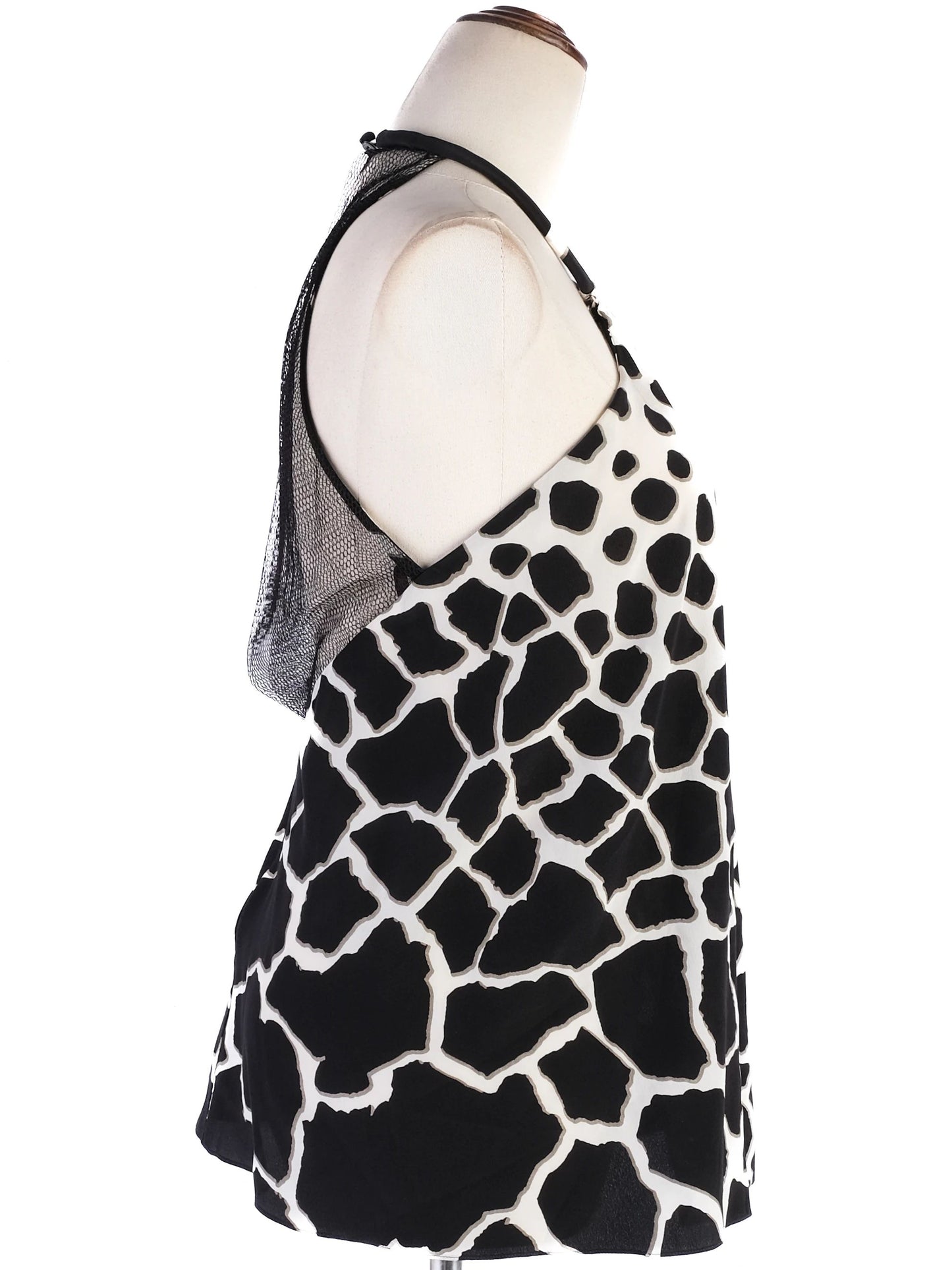 roberto cavalli excellent condition silk animal print halter top size s