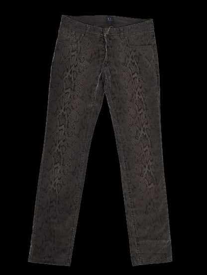 Trussardi Women's Excellent Condition Combined Snake-Pattern Pants Size L