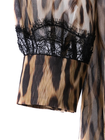 Roberto Cavalli Silk Animal Print Dress Size M Excellent Condition