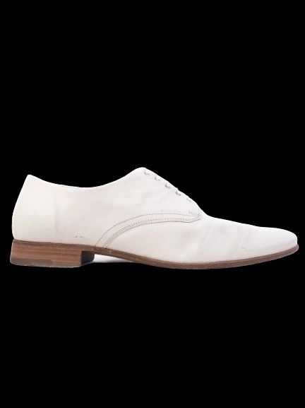 average condition saint laurent white fabric dress shoes size 43