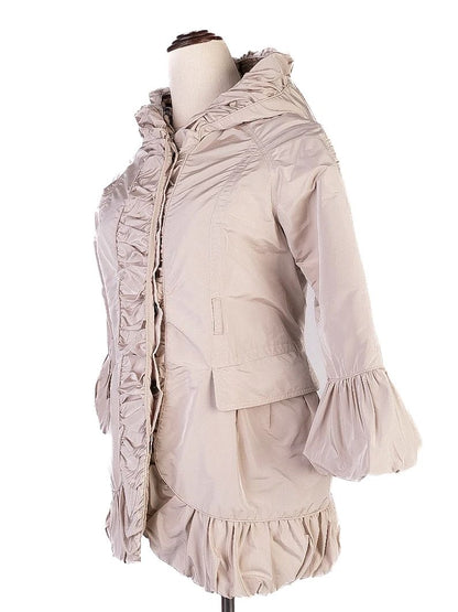 Average Burberry Women's Ruffled Beige Jacket Size 10Y/140 cm