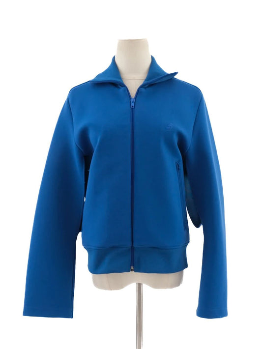 Excellent Balenciaga Blue Zip-Up Jacket Size S Women Viscose