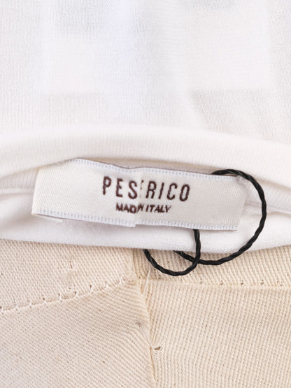 Excellent Peserico Women's White Nylon Long Sleeve Top Size L
