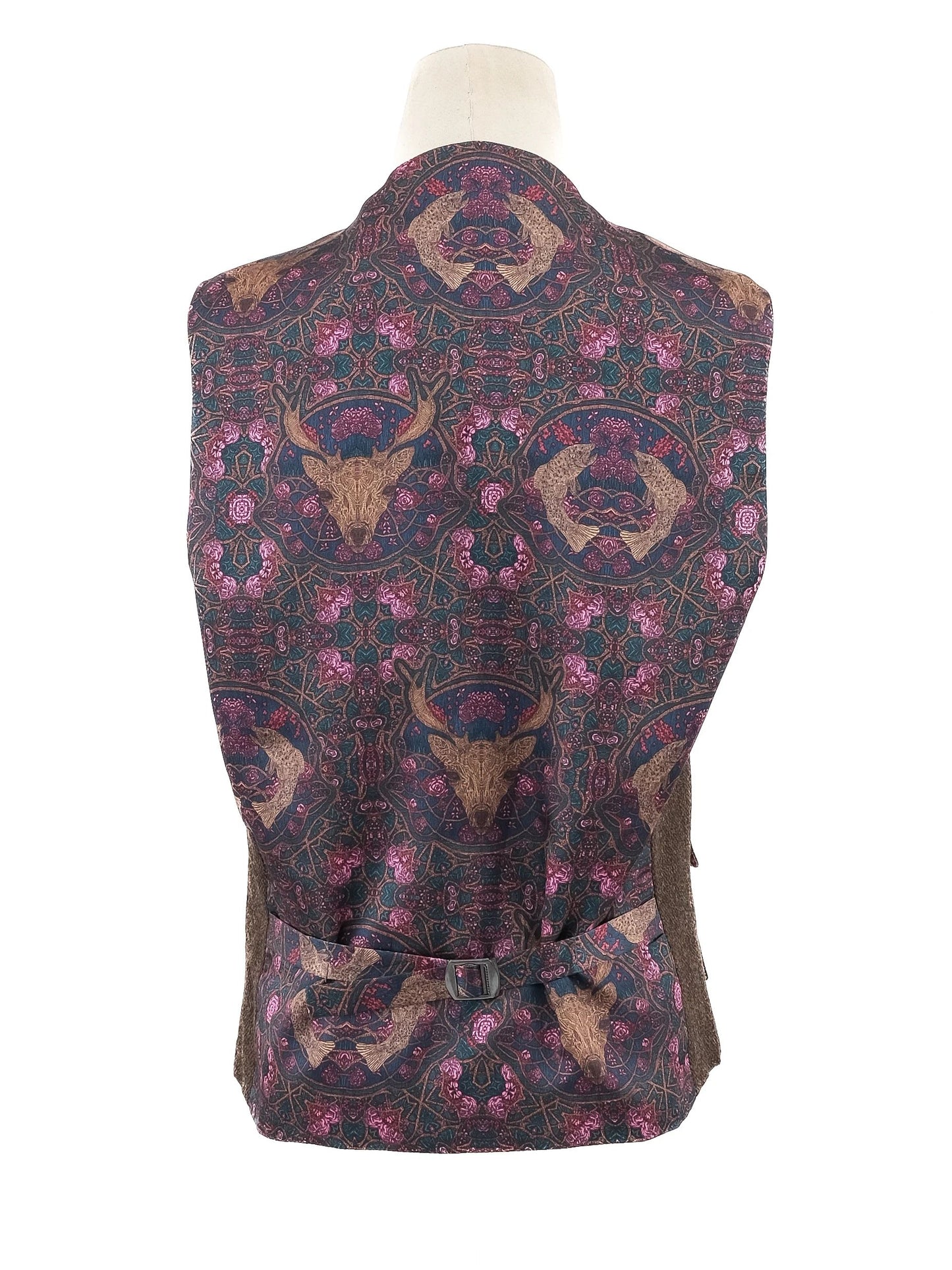 excellent ted baker orange wool vest size s with deer print