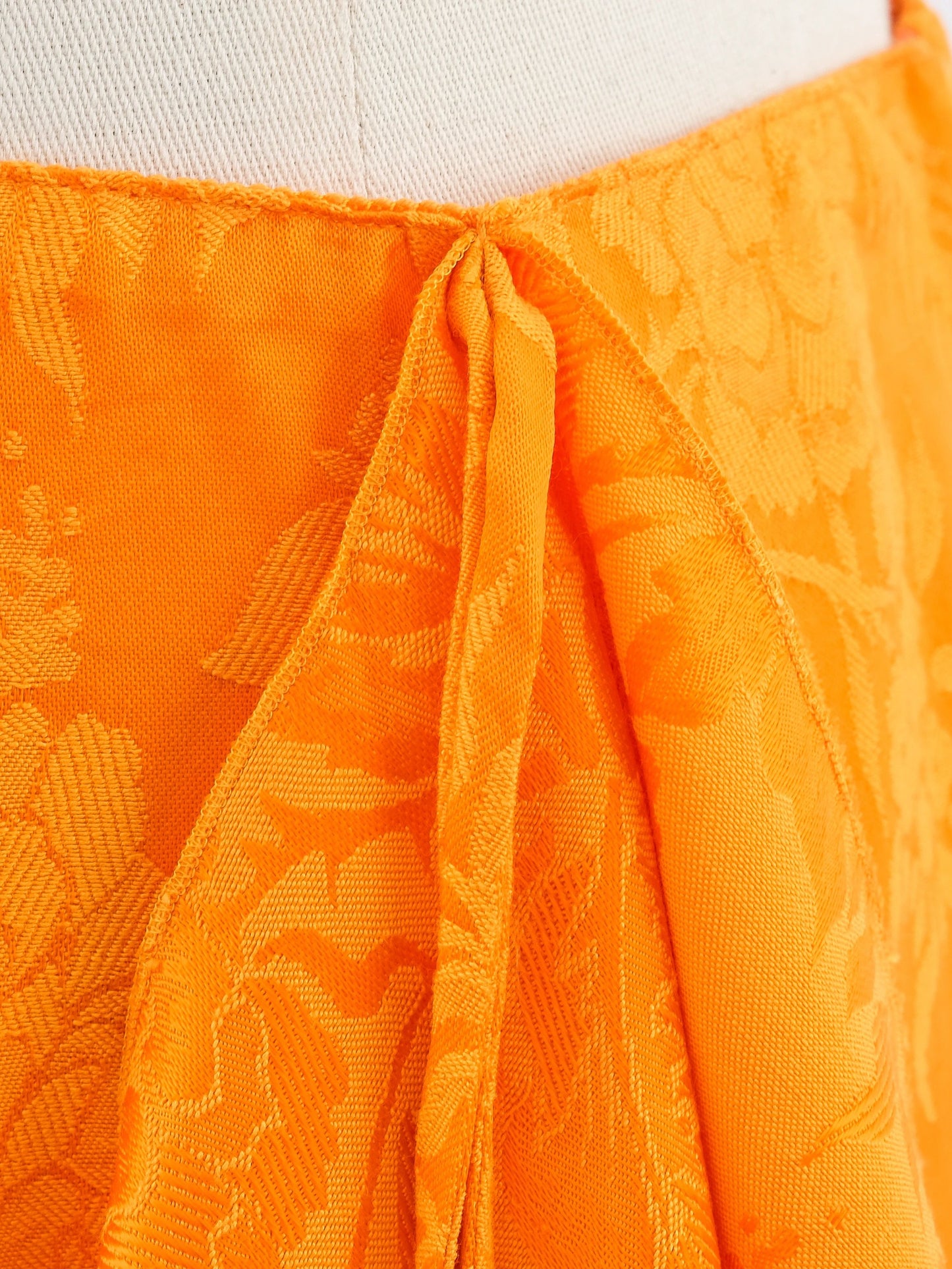the attico orange floral wrap skirt size m excellent condition