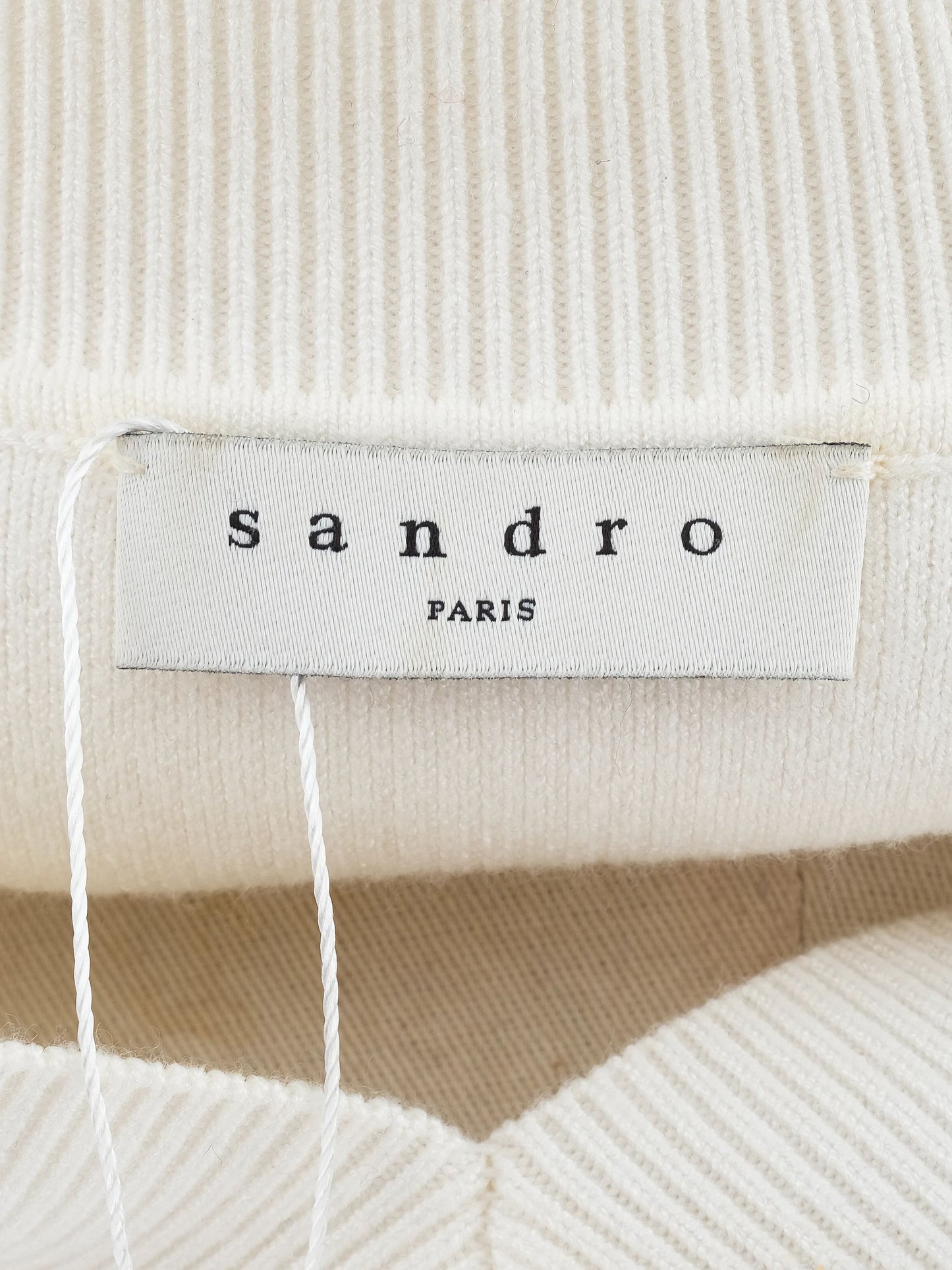 excellent sandro women's combined white sweater m 'keep on dancing'