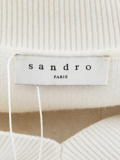 Excellent Sandro Women's Combined White Sweater M 'KEEP ON DANCING'