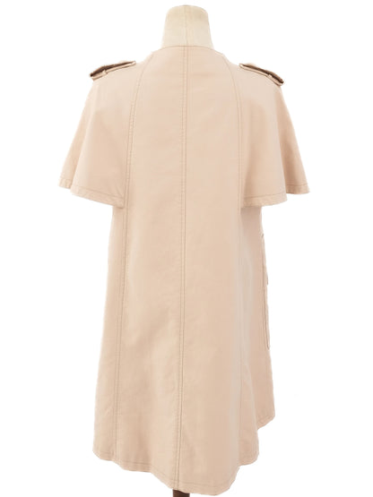 Excellent MaxCo Beige Short-Sleeved Cape Coat Size M