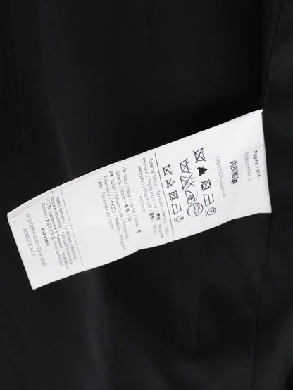 Excellent Red Valentino Black Wool Coat Size L with Textured Detail