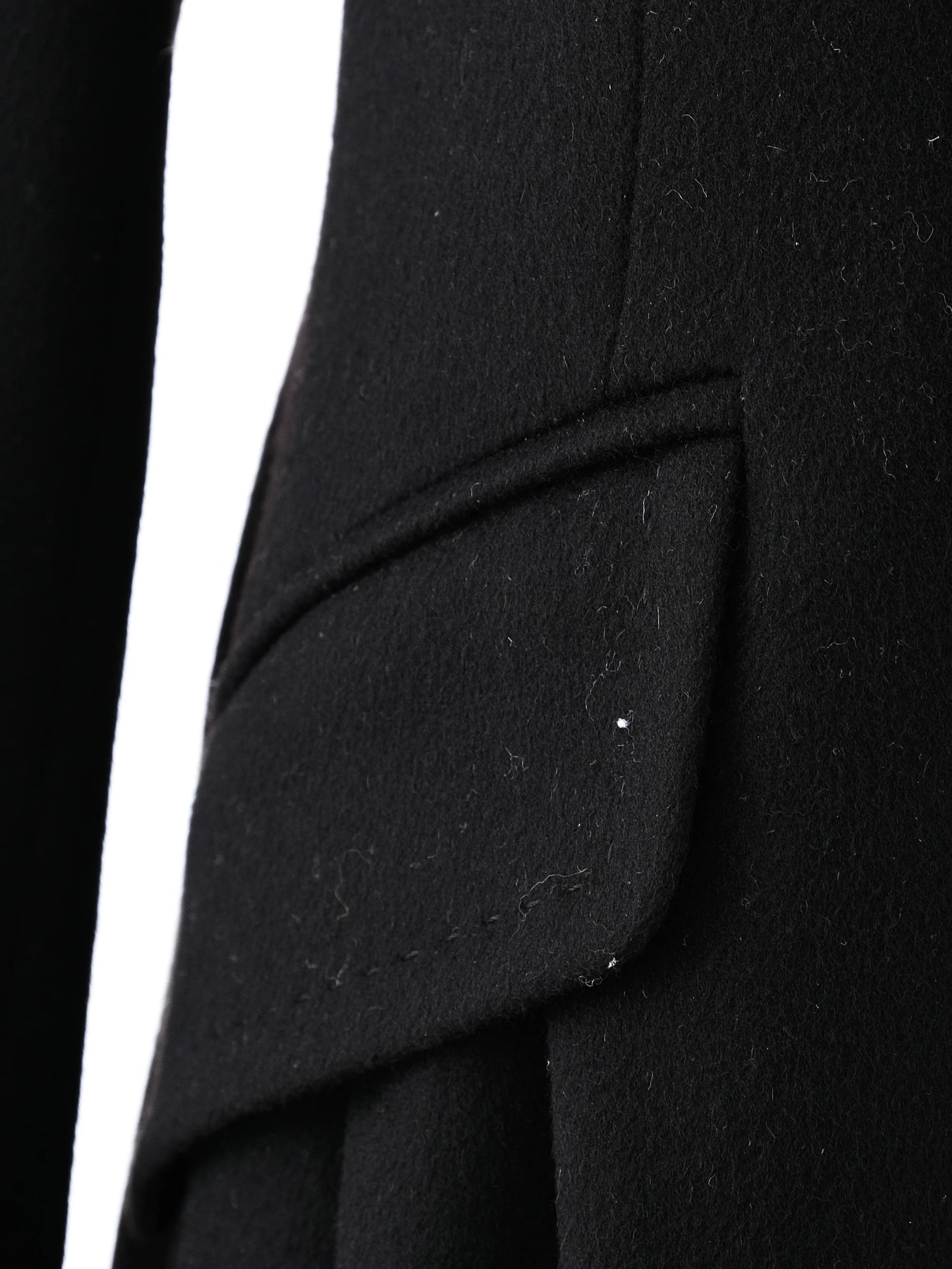 excellent escada black wool coat size m long sleeve tailored fit