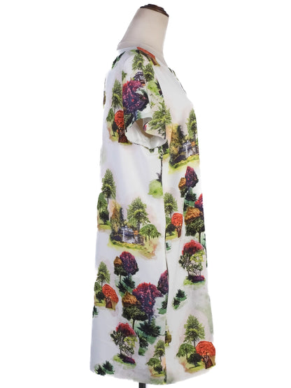Adolfo Dominguez WomenÕs Landscape Print Dress Size L Excellent