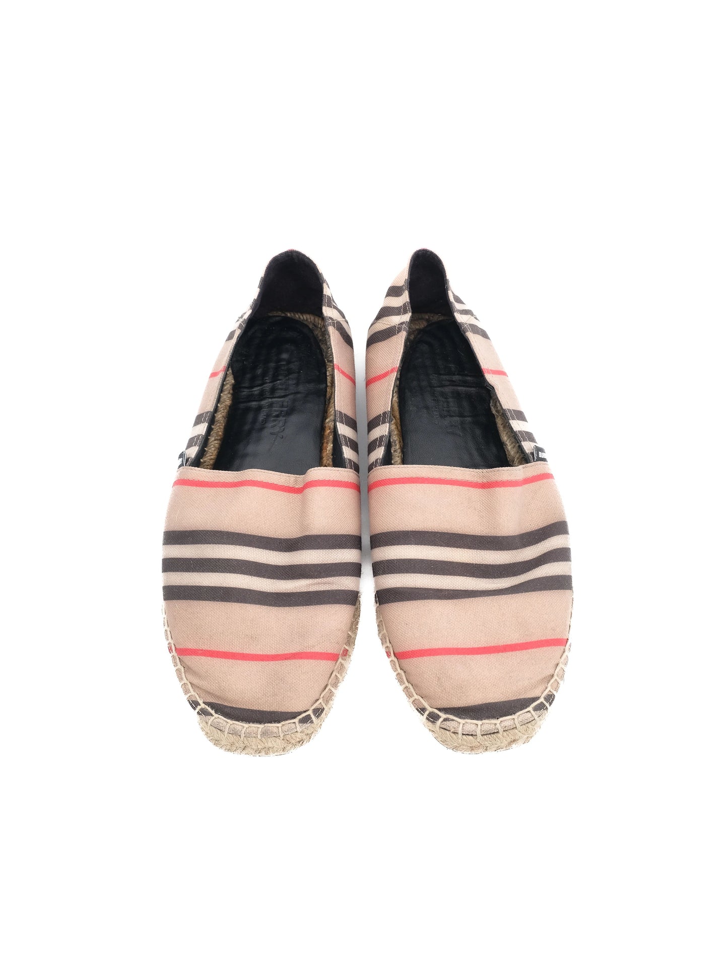 excellent burberry striped espadrilles women combined textile size n/a