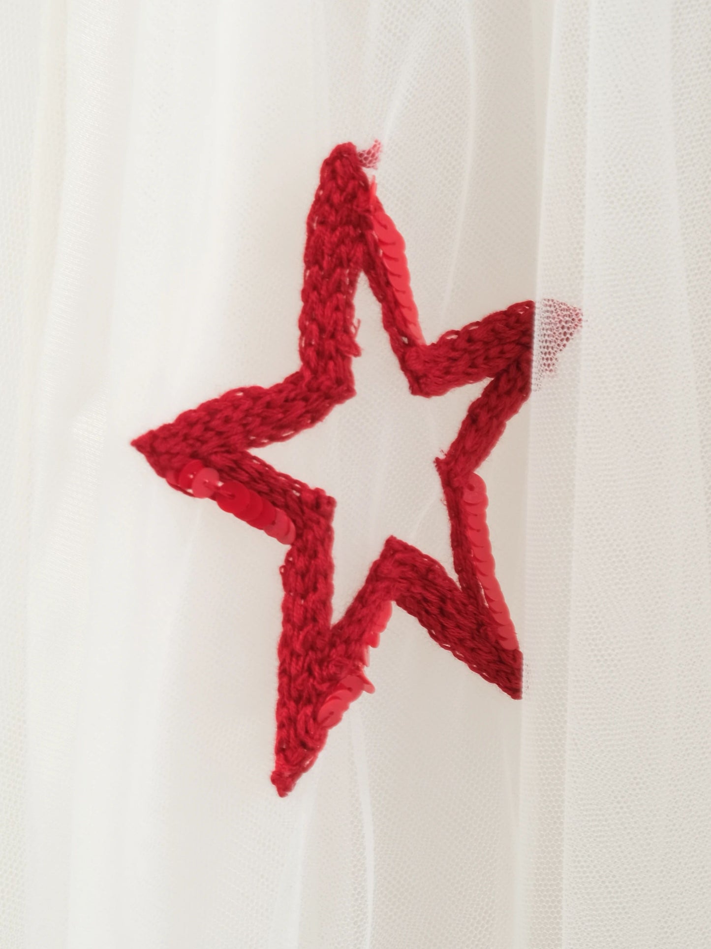 p.a.r.o.s.h. women's white tulle skirt with star embroidery size n/a