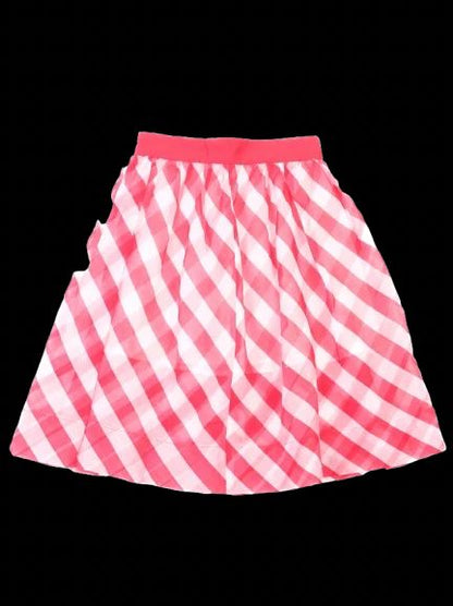 Excellent Monnalisa Pink & White Checkered Skirt Size 10 for Kids