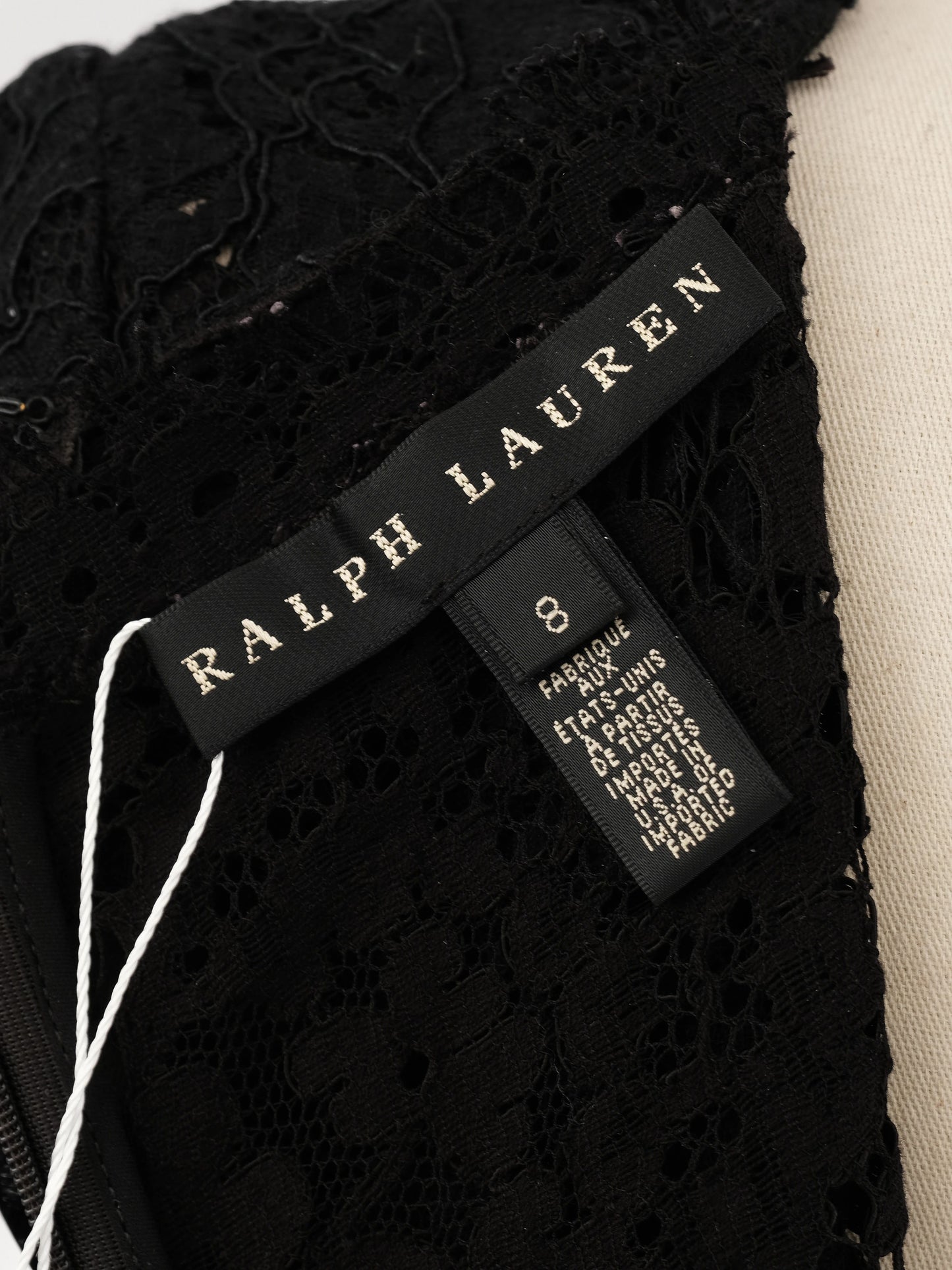 excellent ralph lauren black lace dresses size l floral design