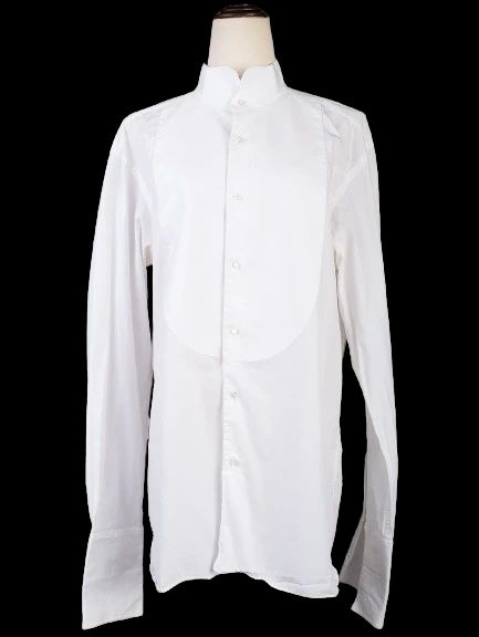 excellent ralph lauren white cotton formal dress shirt size xl